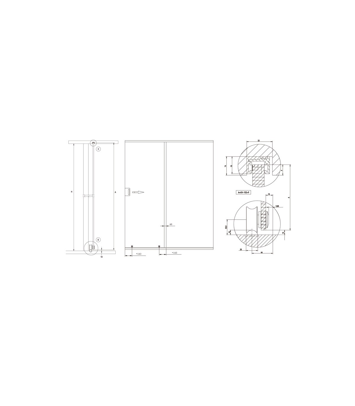Mecanismos para puertas correderas SV - I120 Terra - Construcción  (Materiales) - Mecanismos para puertas correderas